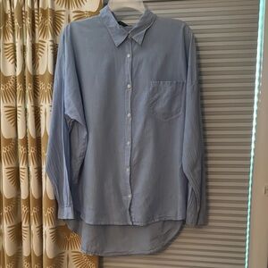 Urban Outfitters Light Blue Striped Shirt